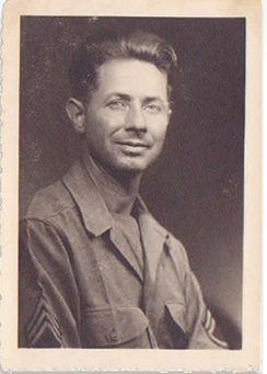Vintage portrait of a U.S. military veteran in uniform